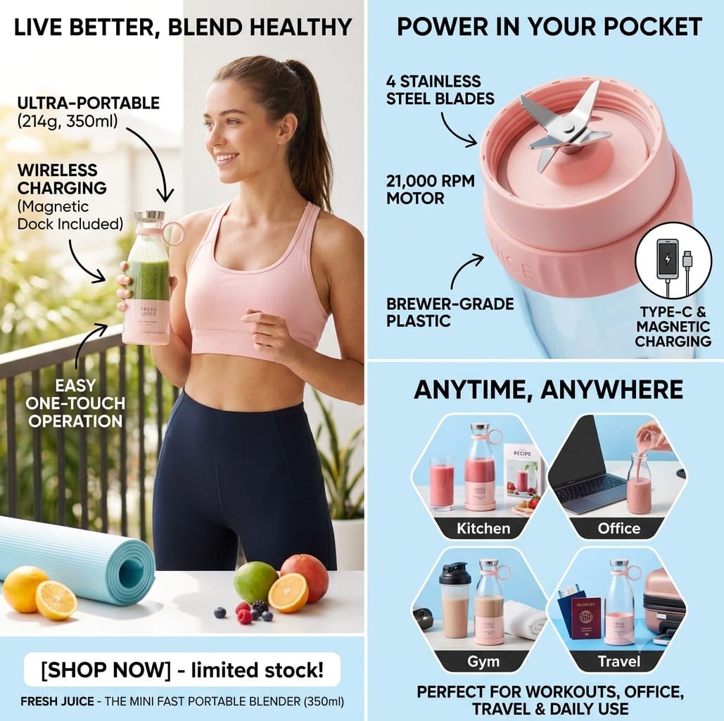 Portable Mini Blender for Fresh Juice
